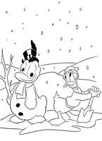 kolorowanki Kaczor Donald i bałwanek od Walt Disney - malowanki do wydruku numer  7